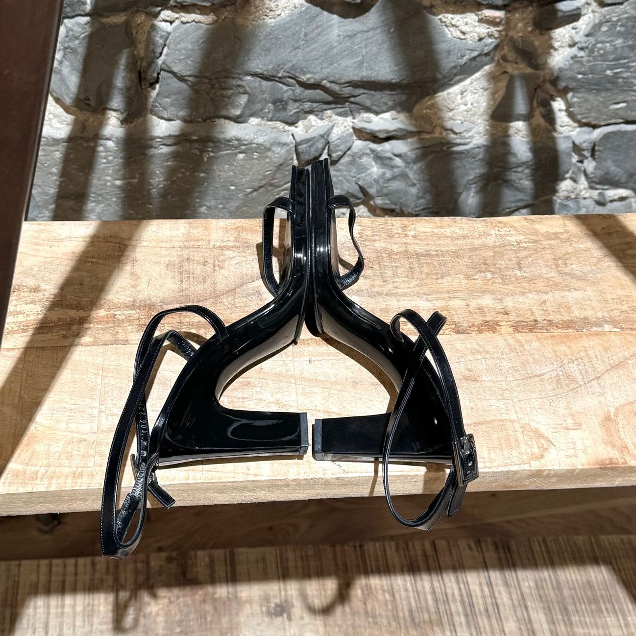 Gucci Gucci Tom Ford SS 1998 Black Strappy G Buckle Heeled Sandals Size US 9 / IT 39 - 9 Thumbnail