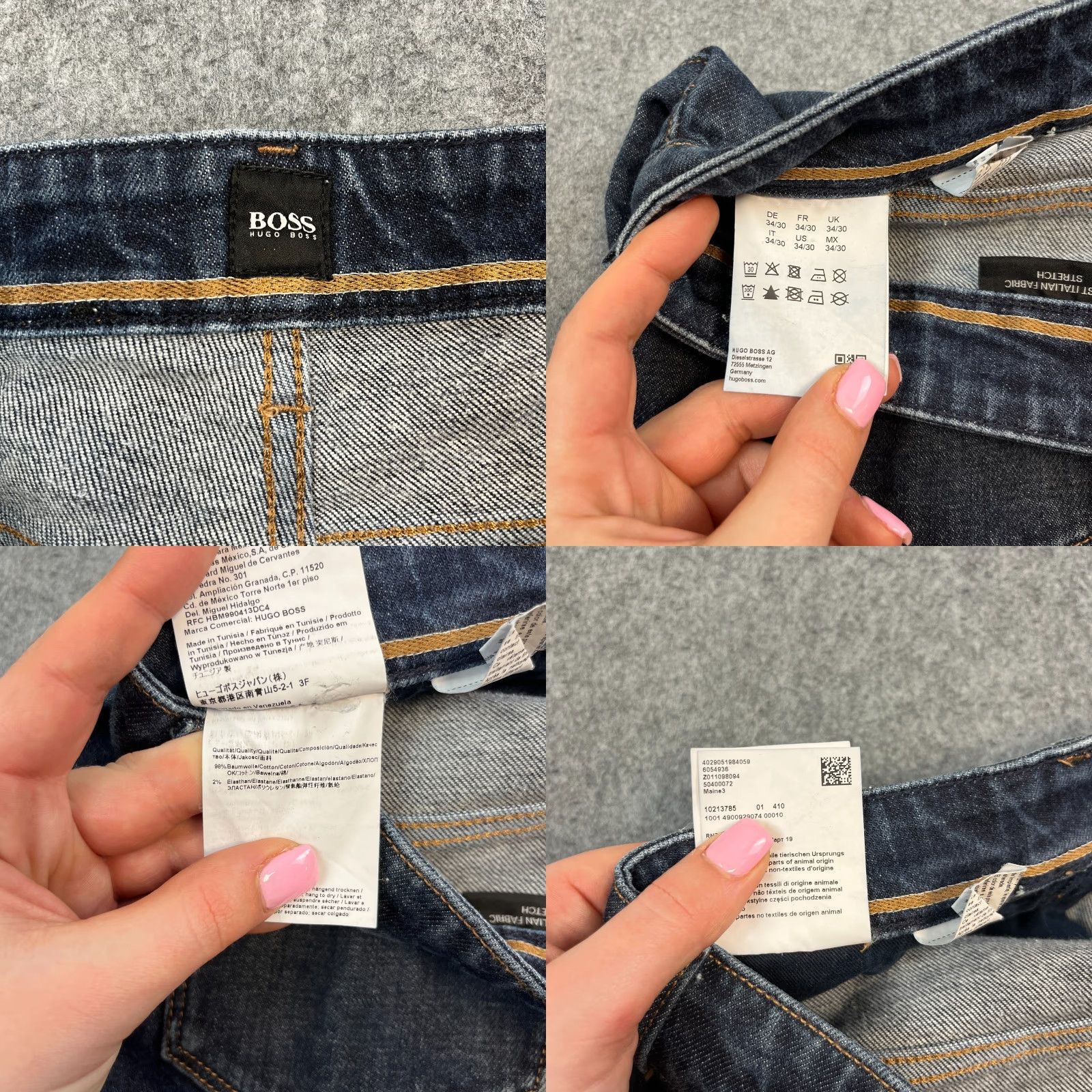 Hugo Boss HUGO BOSS Jeans Maine 3 34 Regular Tapered 5-Pocket Denim Dark Wash Blue Stretch 30 Inside Leg Mens Jeans Size US 34 / EU 50 - 8 Thumbnail