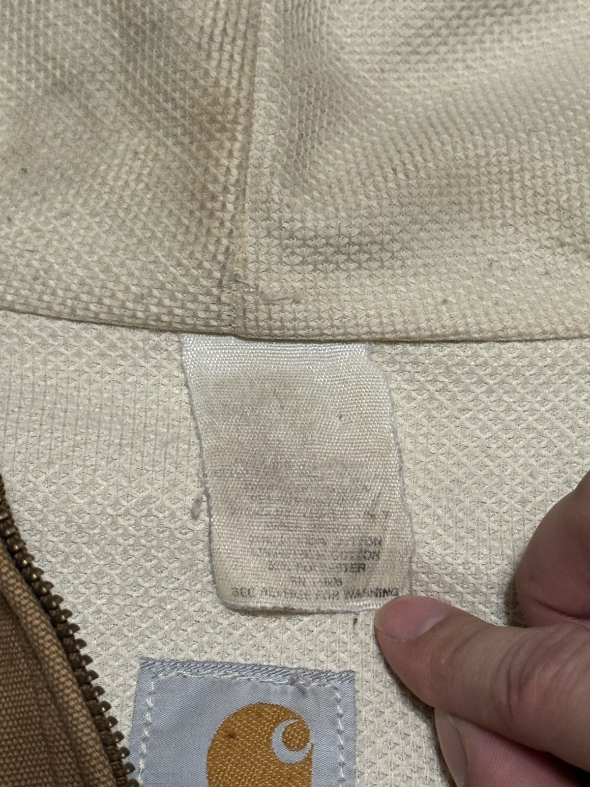 Carhartt Vintage 90s Carhartt Full Zip Canvas Quick Duck Large Jacket Size US L / EU 52-54 / 3 - 3 Thumbnail