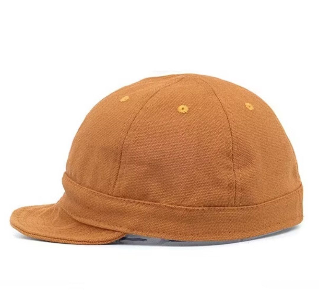 Japanese Brand 💥Khakis colour Japanese style harajuku short brim cap Size ONE SIZE - 1 Thumbnail