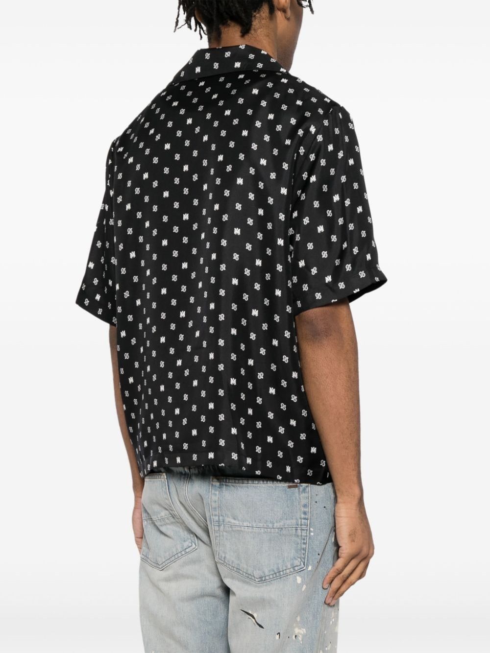 Amiri o1s1wg110625 Paisley Bowling Shirt in Black Size US S / EU 44-46 / 1 - 4 Thumbnail