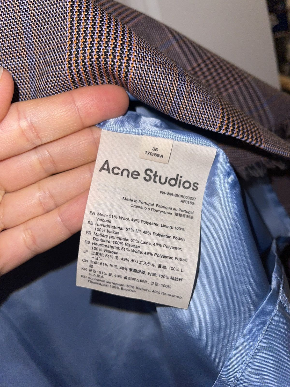 Acne Studios Acne Studios Check Mini Skirt Size 25" / US 0 / IT 36 - 6 Thumbnail