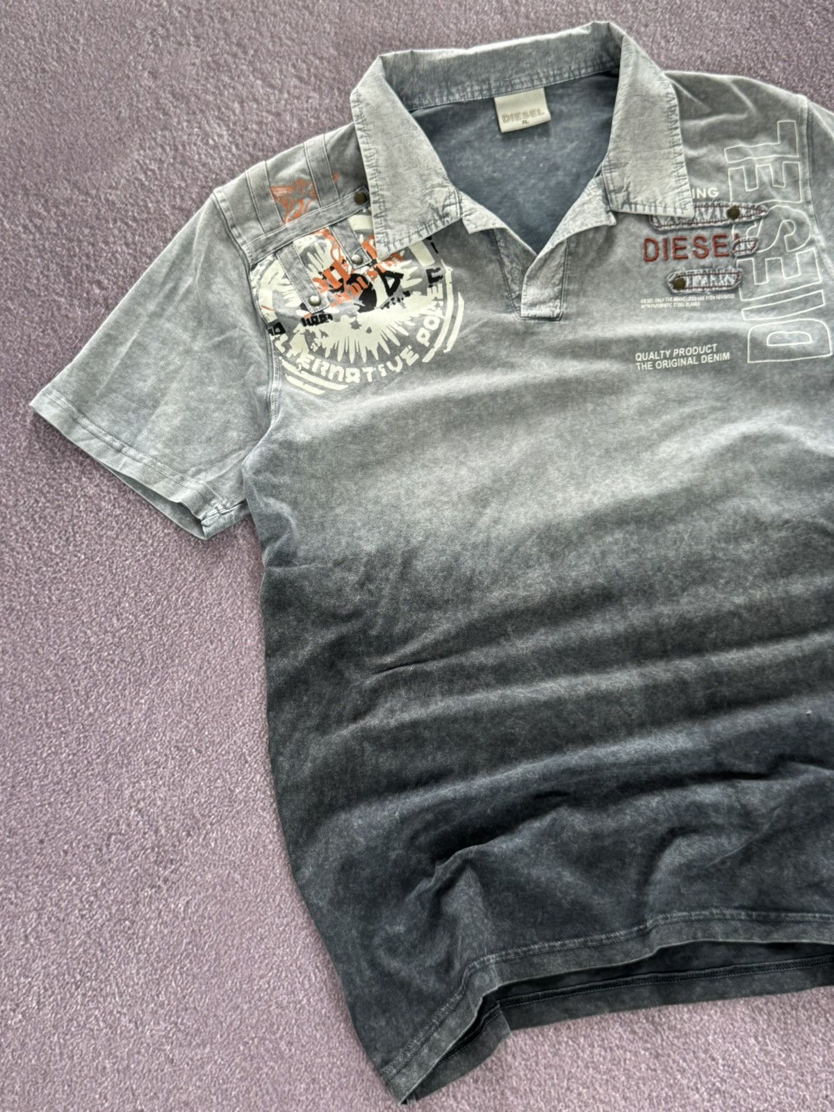 Diesel Vintage Diesel Polo Post Lux T-Shirt y2k cyber opium Size US XL / EU 56 / 4 - 4 Thumbnail