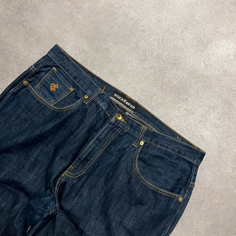 JNCO Vintage Rocawear Baggy Denim Pants Rap Hip Hop Y2K 90s Size US 33 - 5 Thumbnail