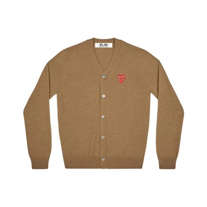 Comme des Garcons Comme des Garçons Play Brown Cardigan with Heart 0079 Size US M / EU 48-50 / 2 - 1 Thumbnail