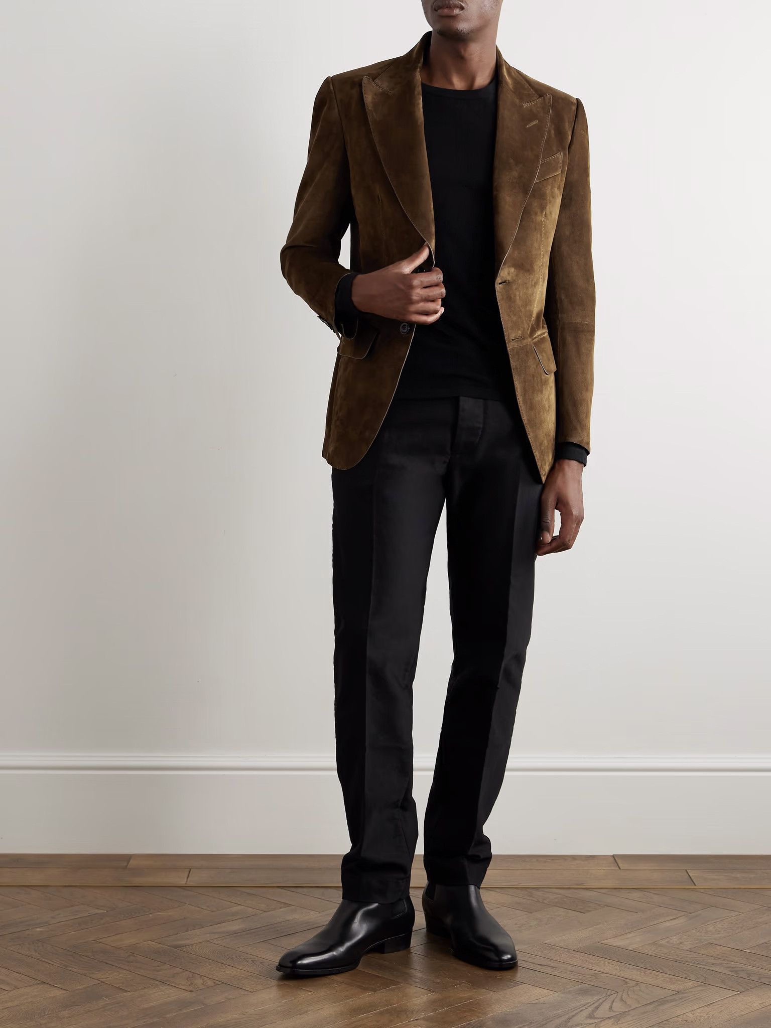Tom Ford Ultimate Rare $10,700 w/tax TOM FORDSuede Blazer, Tom's Fave Size US L / EU 52-54 / 3 - 9 Thumbnail