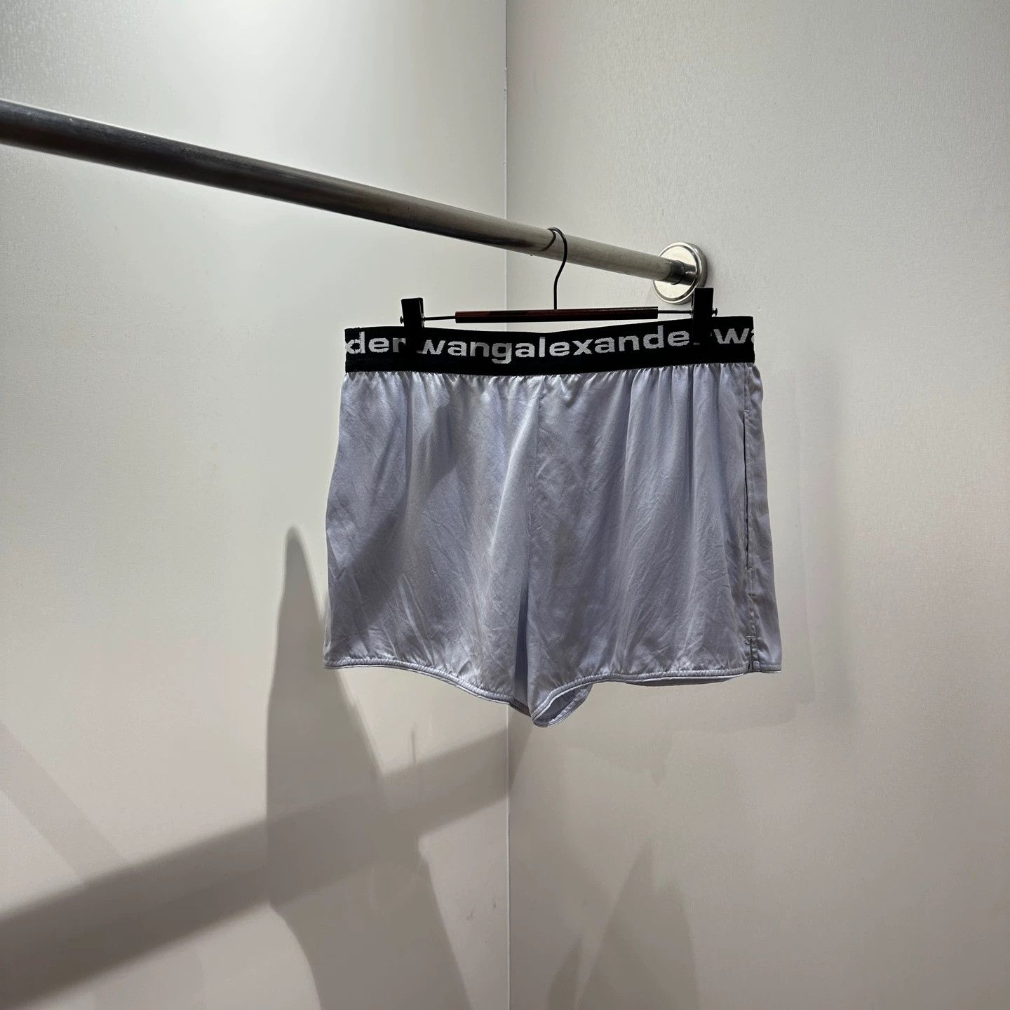 Alexander McQueen Alexander Wang may666 Logo Silk Shorts M Size 27" / US 4 / IT 40 - 2 Thumbnail