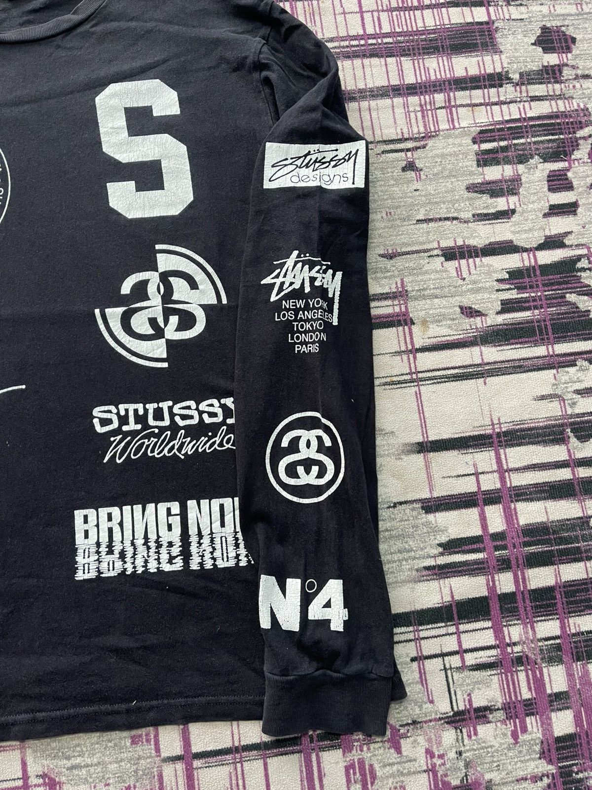 Stussy VINTAGE STUSSY RAT SKULL ALL LOGO LONG SLEEVE VERY RARE Size US M / EU 48-50 / 2 - 10 Thumbnail