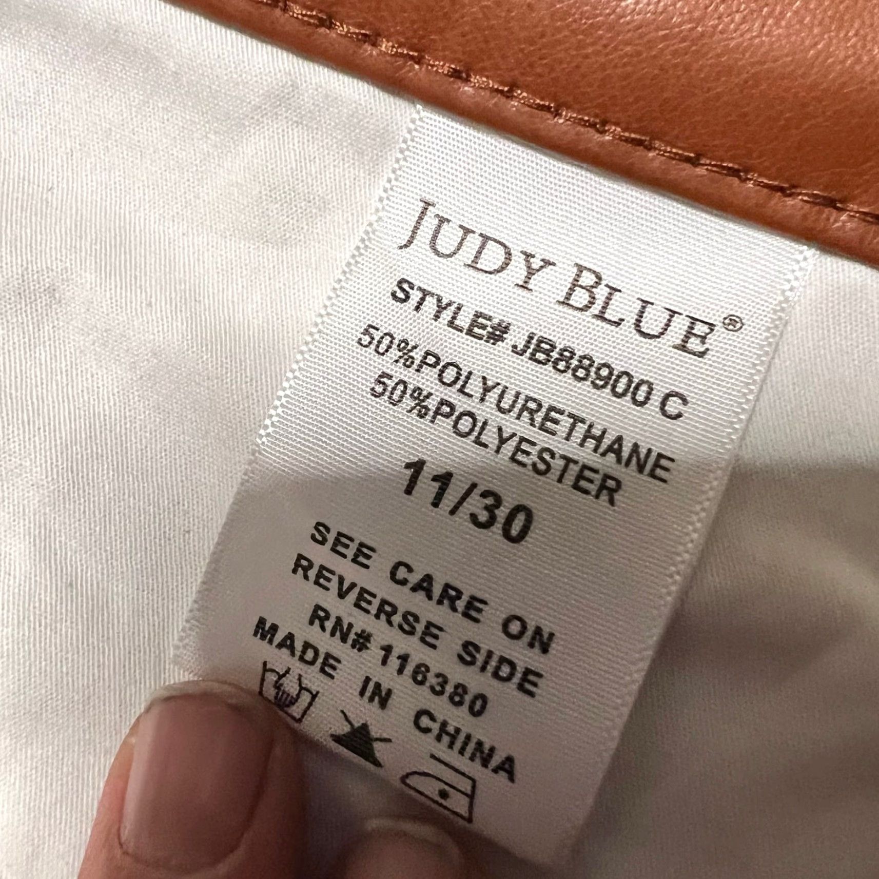 Vintage VINTAGE Judy Blue Pants Womens 11 /30 (32x23.5) Brown Wide Leg Crop Vegan Faux Leather Womens 11 /30 Brown Wide Leg Cropped Pants Judy Blue Size 32" / US 10 / IT 46 - 5 Thumbnail