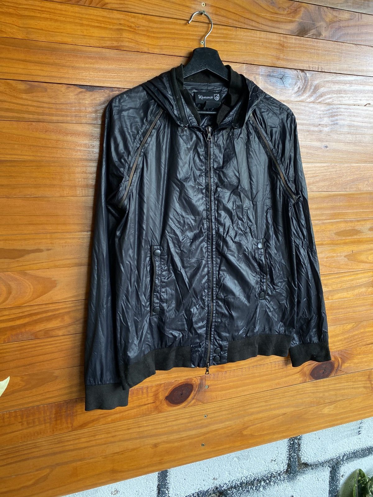 Japanese Brand Reverence Lightweight Hooded Jacket – Black Technical Zip Size US S / EU 44-46 / 1 - 5 Thumbnail