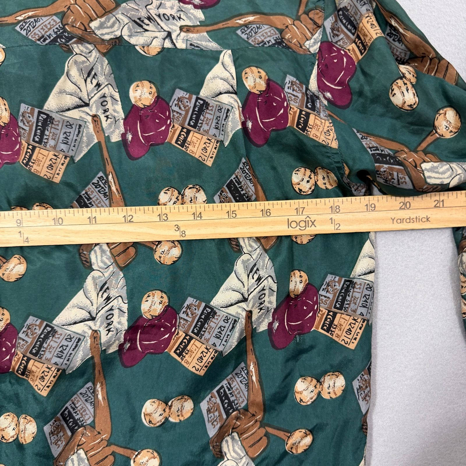 Vintage Vintage In Stock Baseball 100% Silk Button Shirt Medium Size US M / EU 48-50 / 2 - 7 Thumbnail