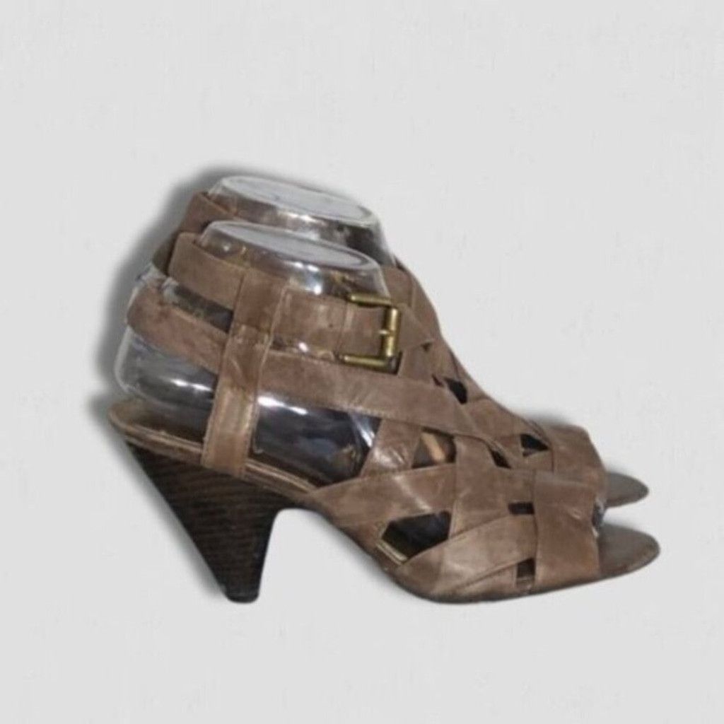 Nine West Nine West Gladiator Sandals Leather Buckle Closure Brown 7M Size US 7 / IT 37 - 3 Thumbnail