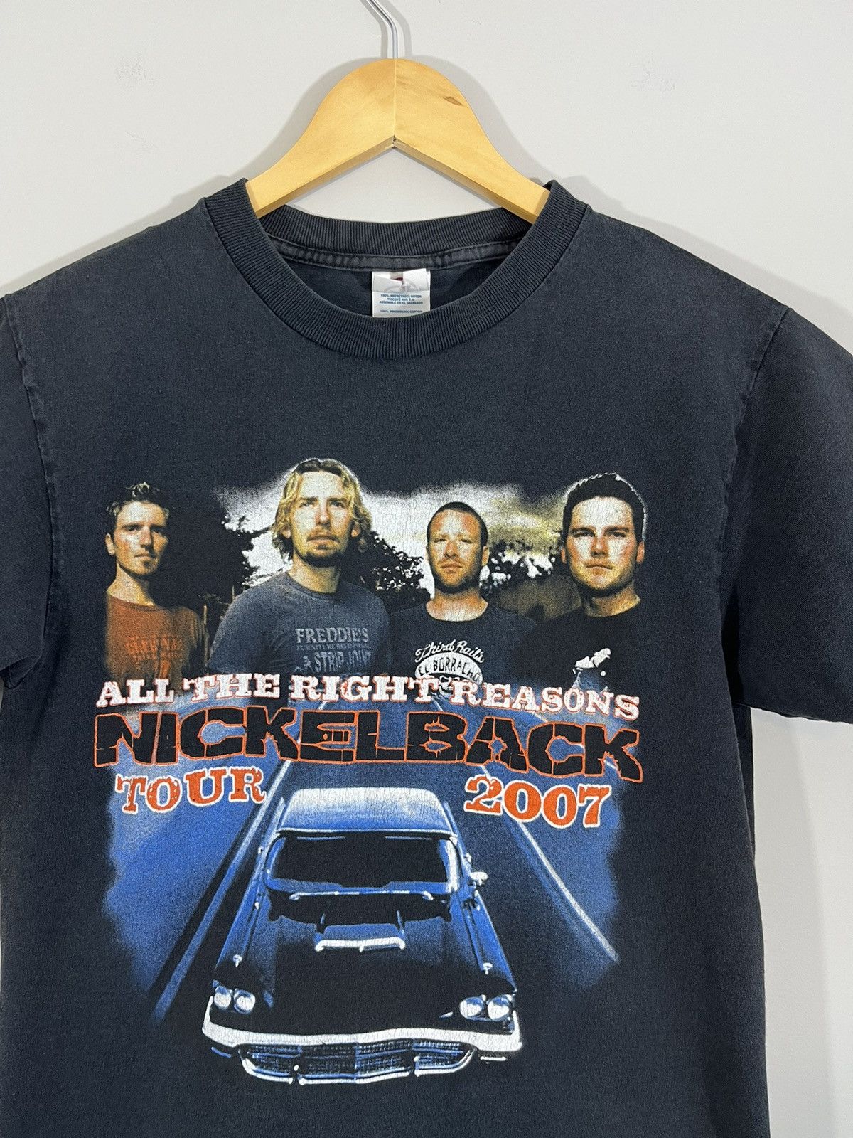 Band Tees Faded Black Nickelback 2007 Tour Y2K Band Tee Size US M / EU 48-50 / 2 - 2 Thumbnail