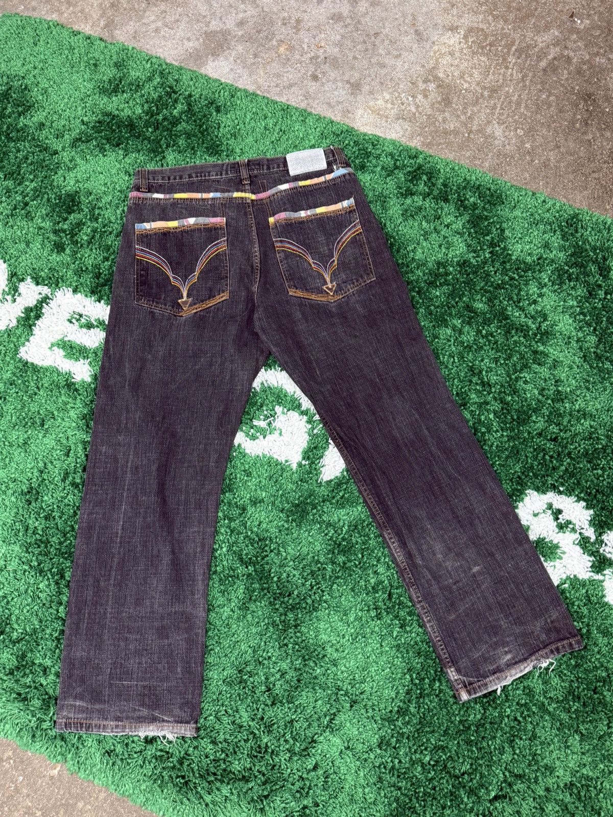 Vintage Vintage QRuel Y2k 00s Rainbow Cotton Candy Pocket Denim 36 Size US 36 / EU 52 - 3 Thumbnail
