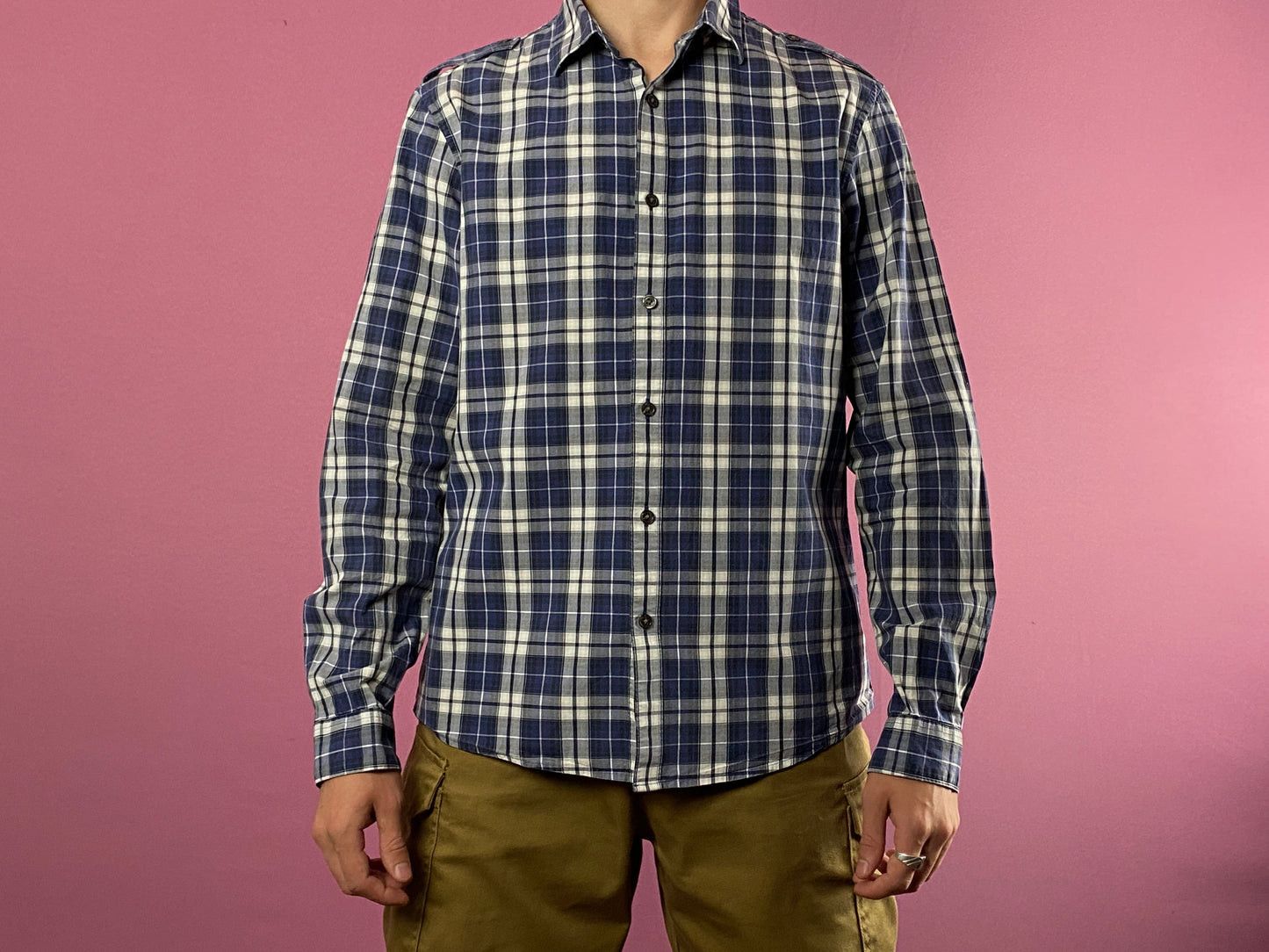 Michael Kors × Vintage Michael Kors Vintage Men's Plaid Shirt - M Size US M / EU 48-50 / 2 - 3 Thumbnail