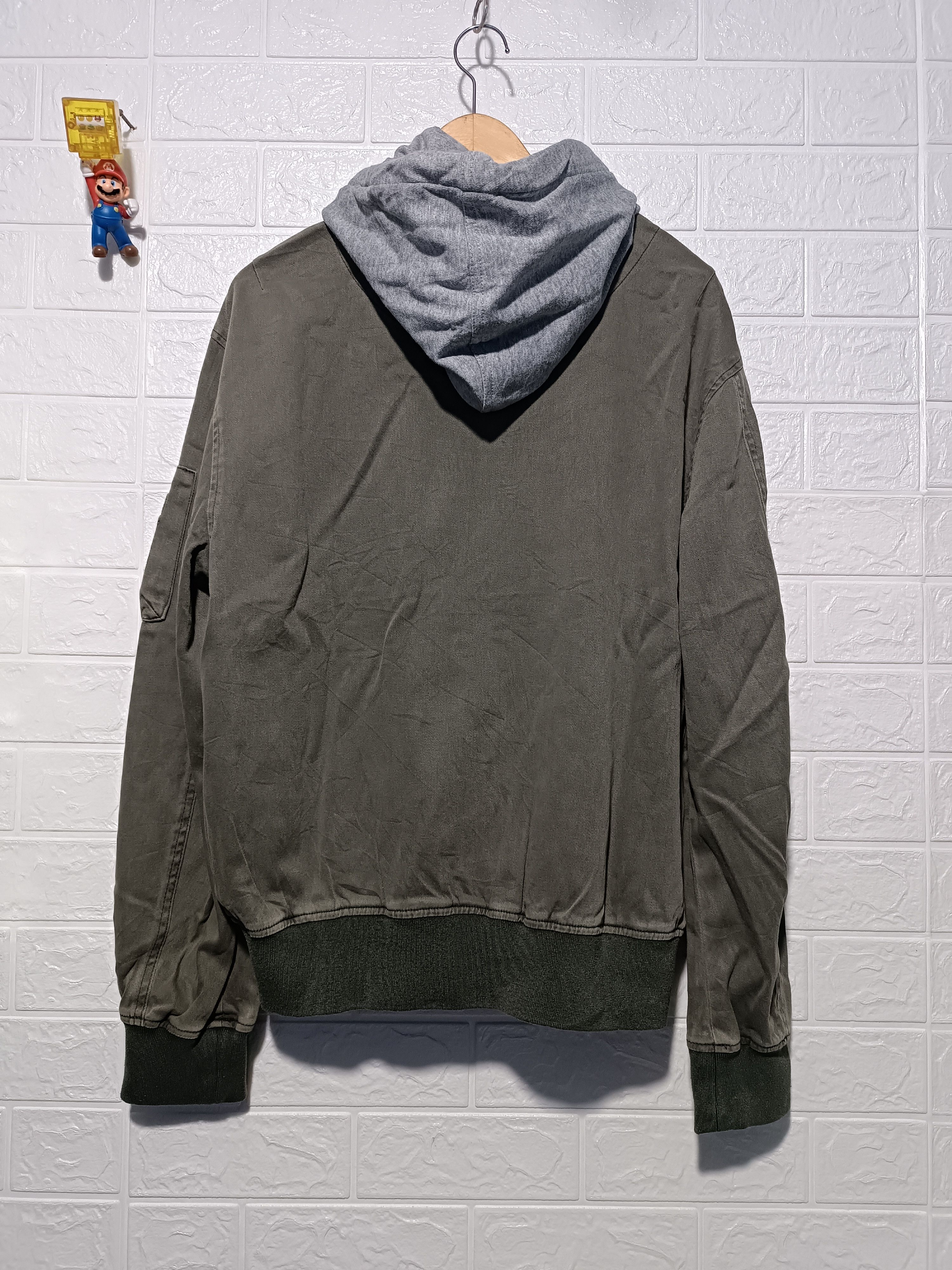 Japanese Brand Vintage MA-1 Bomber Jacket Hoodie Fleece Size US L / EU 52-54 / 3 - 5 Thumbnail