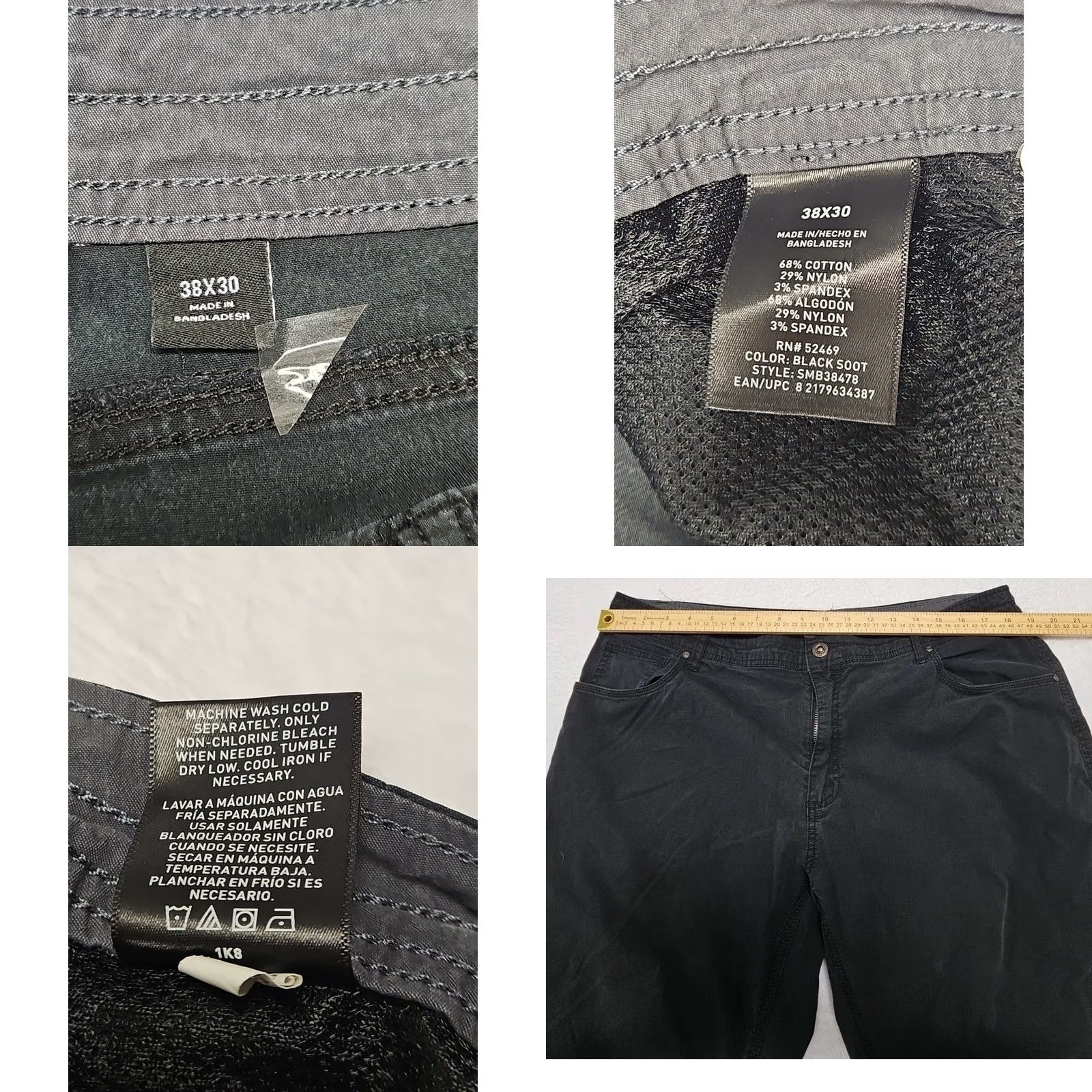 Vintage SwissTech Men’s 38x30 Black Stretch Utility Pants Outdoor Hiking Workwear Size US 38 / EU 54 - 8 Thumbnail