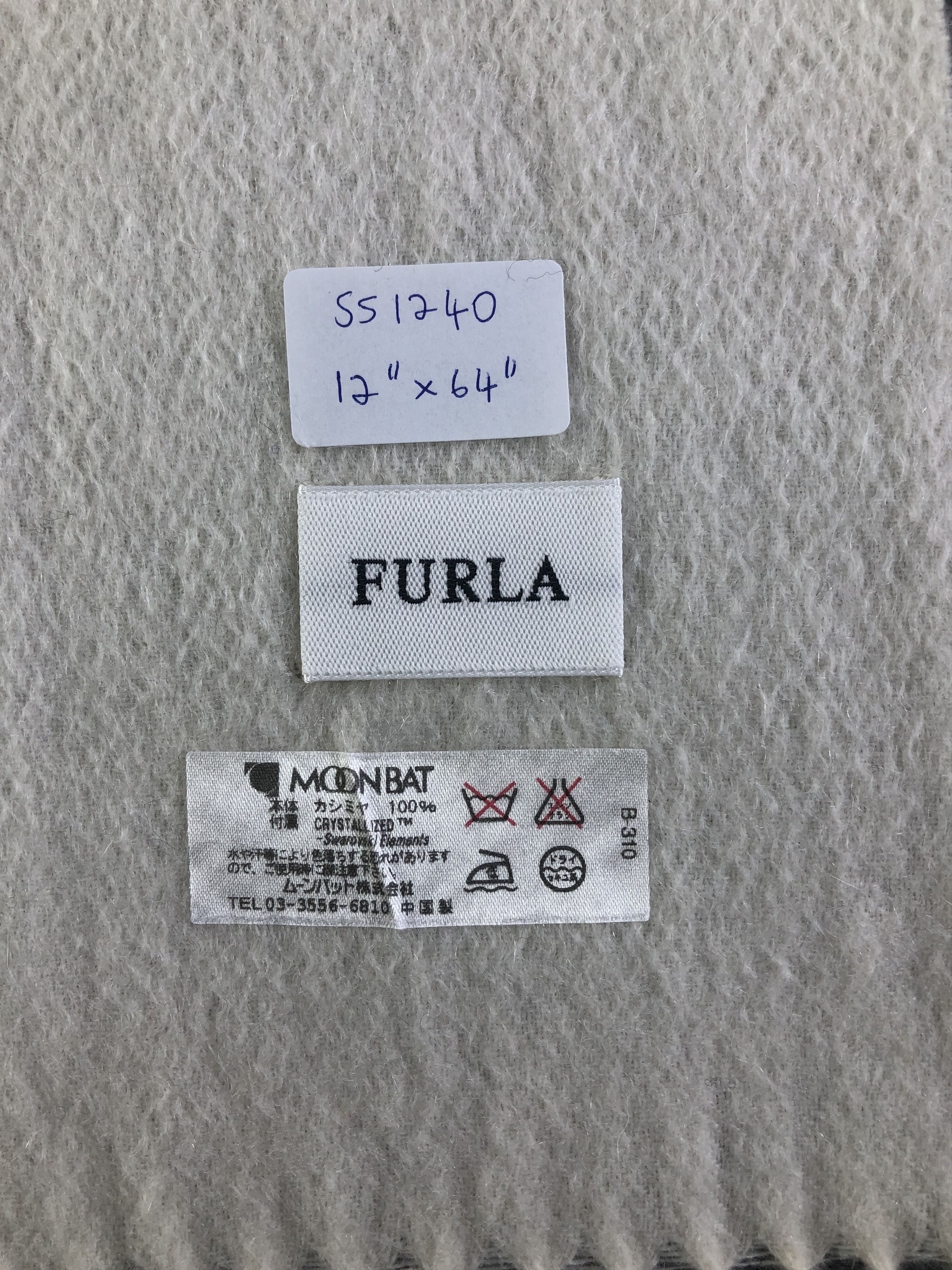 Furla × Vintage Furla Cashmere Scarf / Muffler / Neckwear SS1240 Size ONE SIZE - 4 Thumbnail