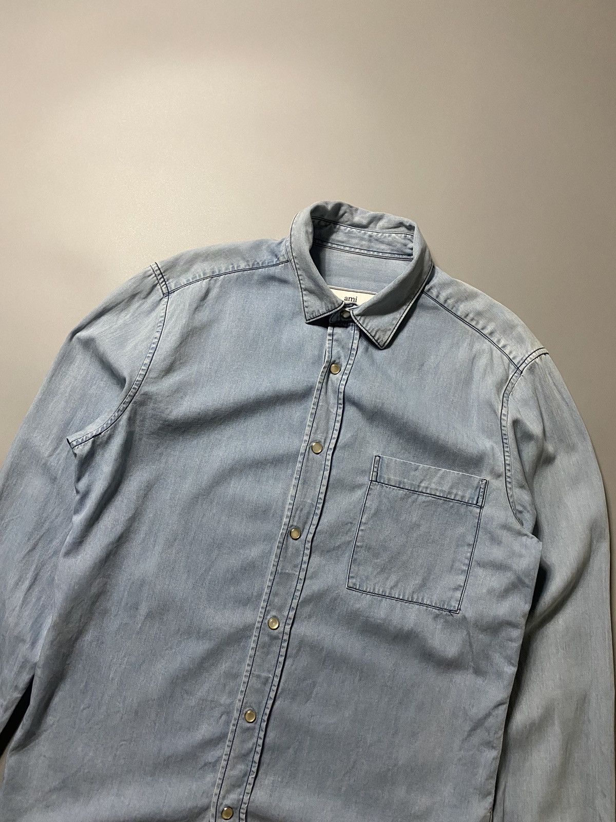 AMI AMI - Acid Wash Button Up Longsleeve Size US S / EU 44-46 / 1 - 2 Thumbnail