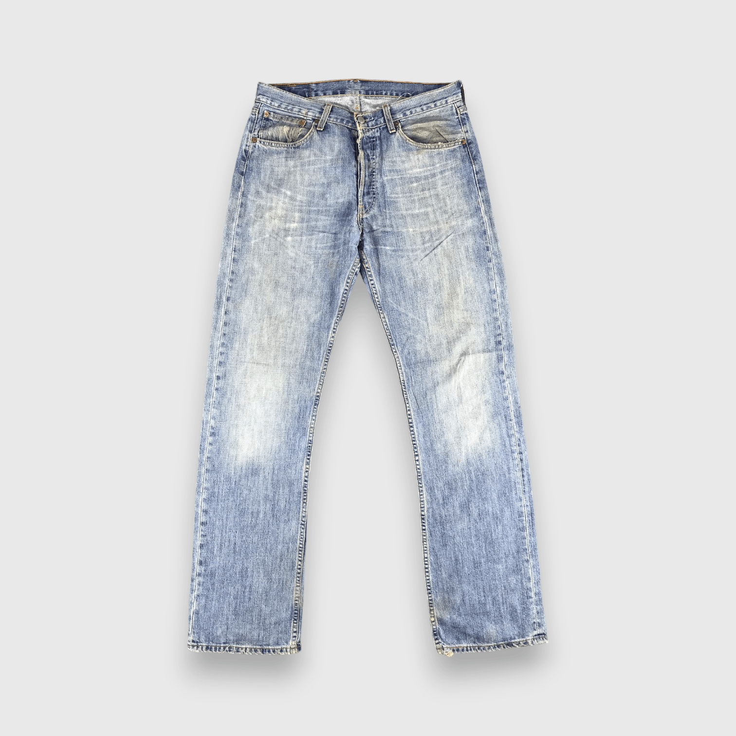 Levi's 90s Vintage Distress Levis 501 Jeans-J1419 Size US 34 / EU 50 - 1 Thumbnail