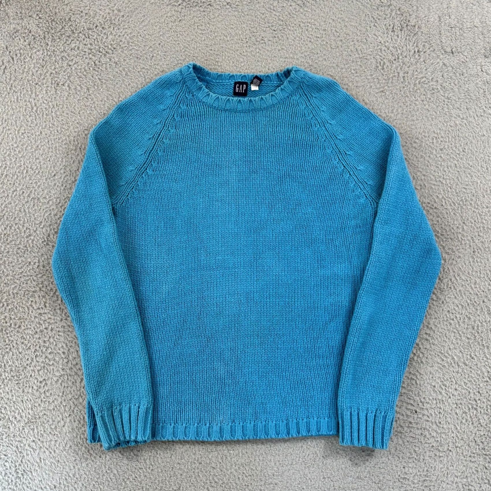 Gap VINTAGE Gap Sweater Women XL Blue Long Sleeve Oversized Jumper Knit Pullover Y2K Size XL / US 12-14 / IT 48-50 - 2 Thumbnail