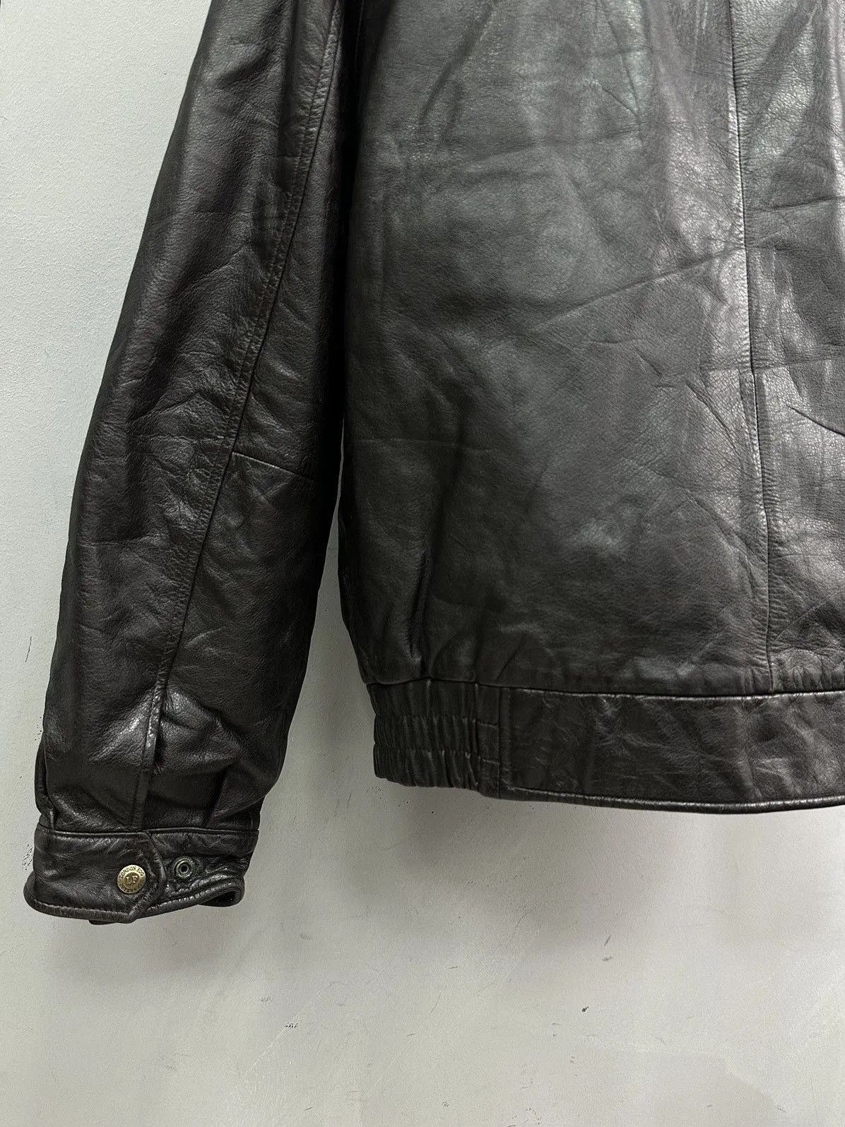 Schott Vintage Leather Jacket Faded DISTRESSED Diesel Y2k Avirex Size US S / EU 44-46 / 1 - 8 Thumbnail