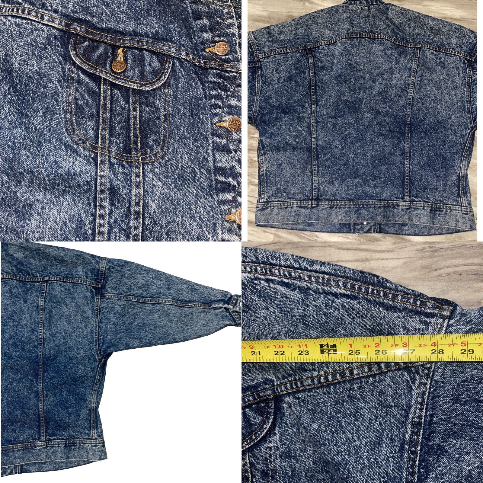 Lee VINTAGE LEE Stonewash Denim Mens Small Oversized 80s 90s Jean Jacket Size US 29 - 9 Thumbnail