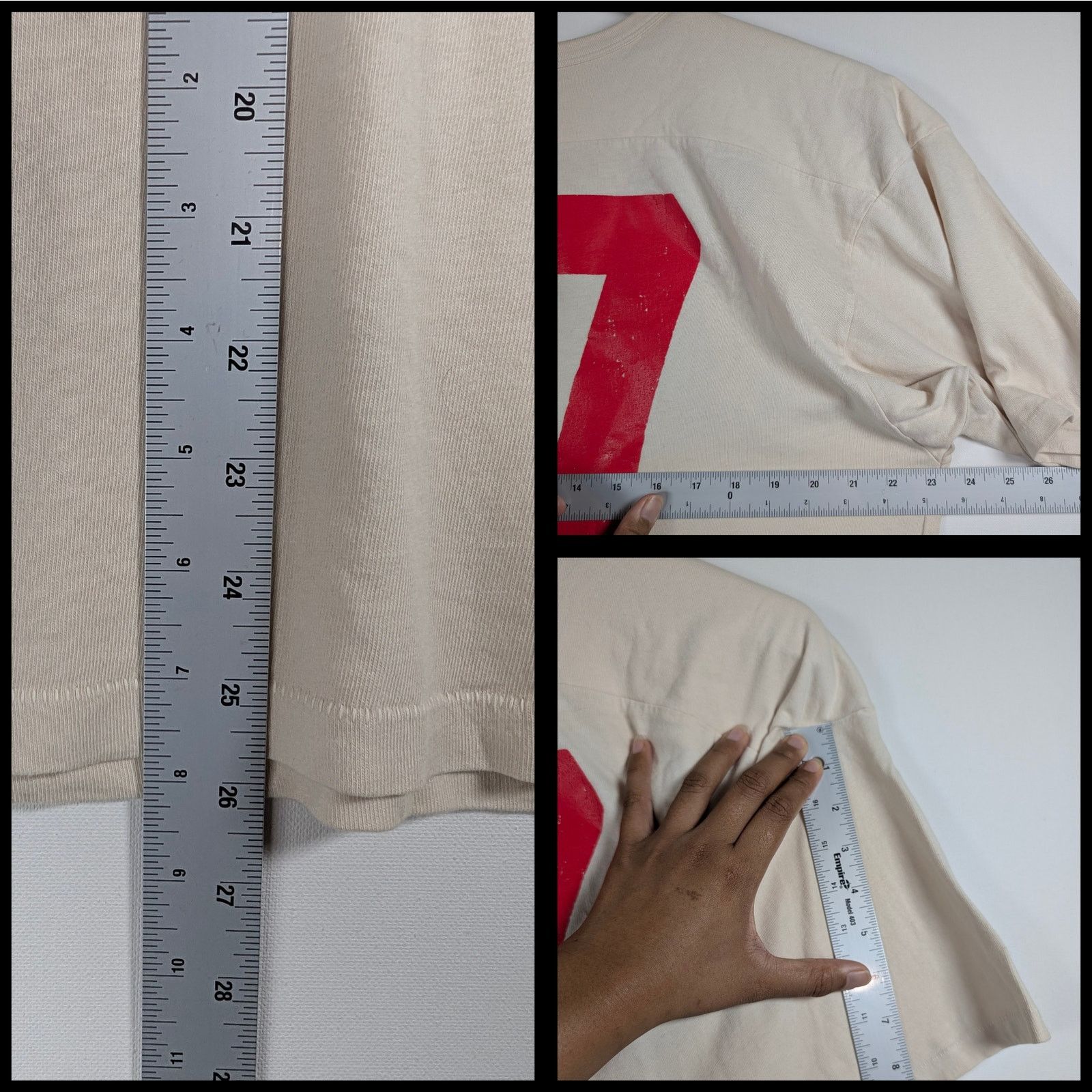 REVOLVE Revolve Daydreamer 87 Oversized Jersey Dirty White Tee Shirt Size M / US 6-8 / IT 42-44 - 7 Thumbnail