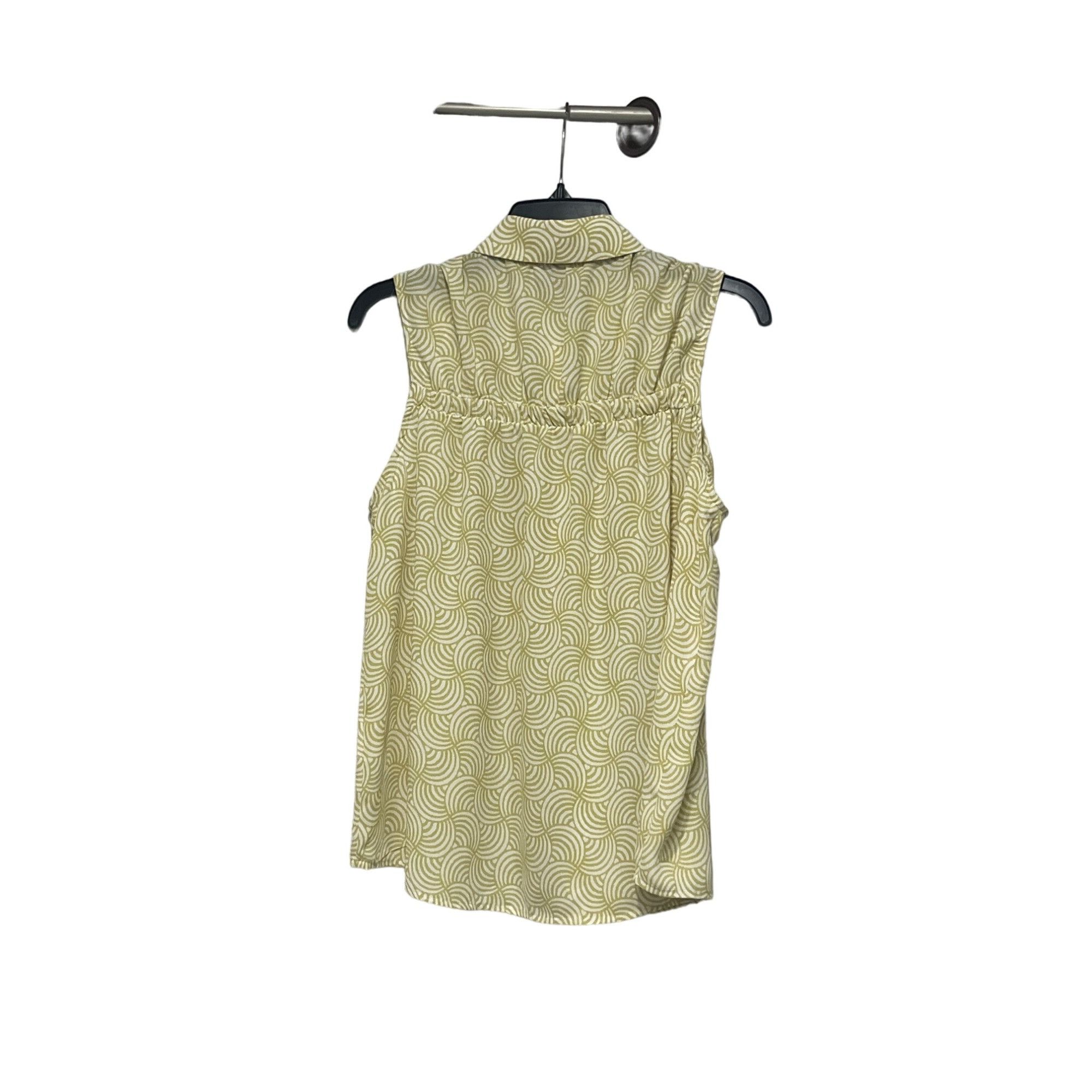 Other Pleione Ruched Sleeveless Button Up Shirt, Citron Yellow A Size XS / US 0-2 / IT 36-38 - 10 Thumbnail