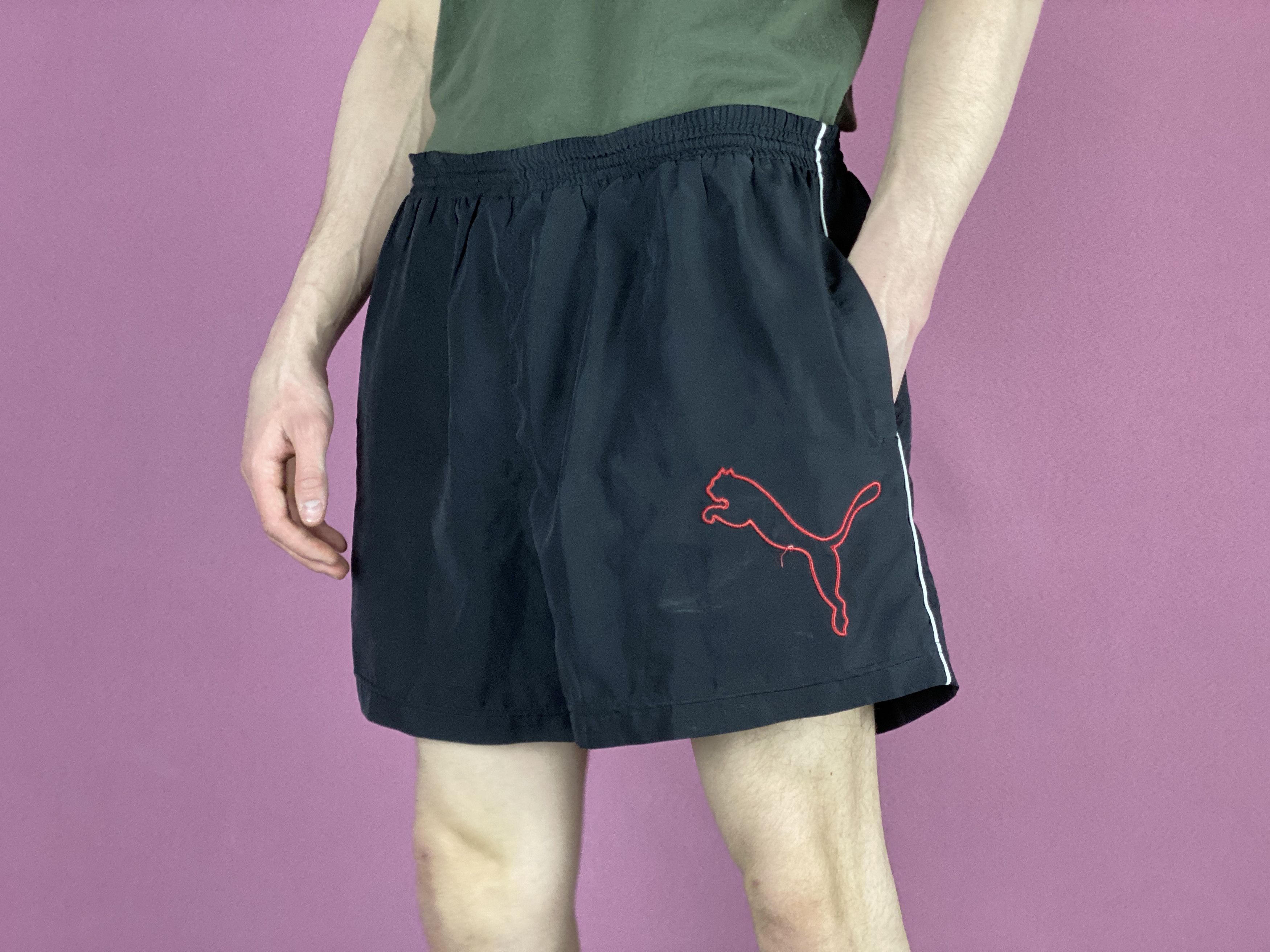 Puma × Vintage 80s Puma Vintage Men's Sport Shorts - XL Size US 34 / EU 50 - 1 Thumbnail