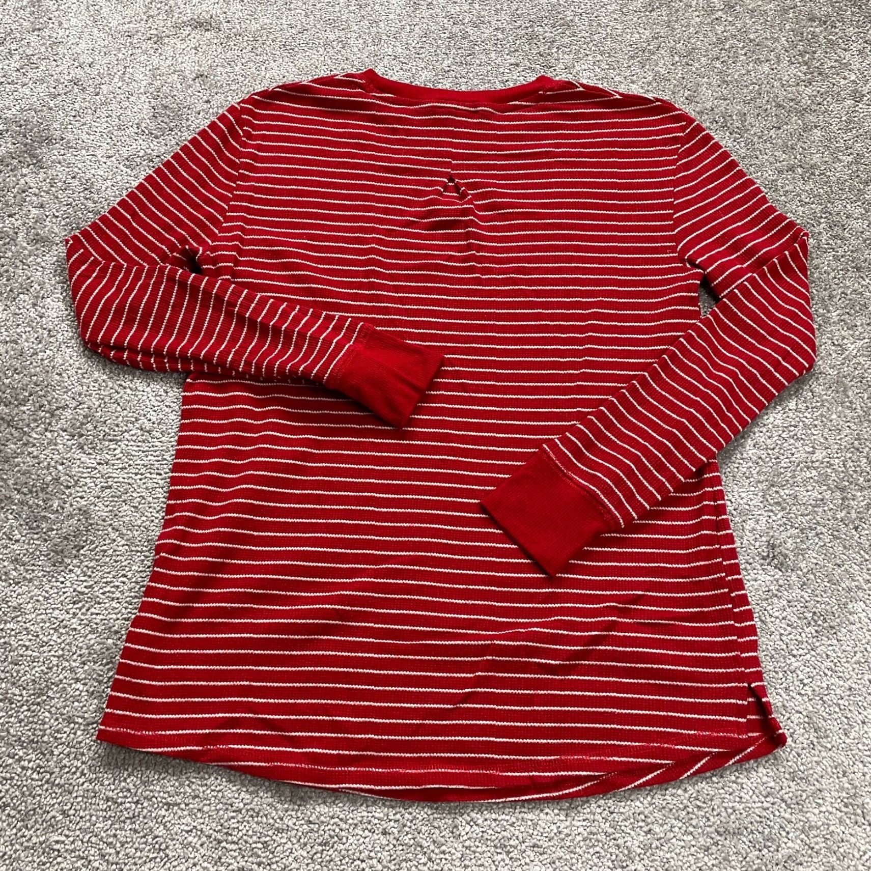 Vintage Stars Above Top Womens XS Red Striped Knit Long Sleeve Crew Neck Pajama Loung Size XS / US 0-2 / IT 36-38 - 2 Thumbnail
