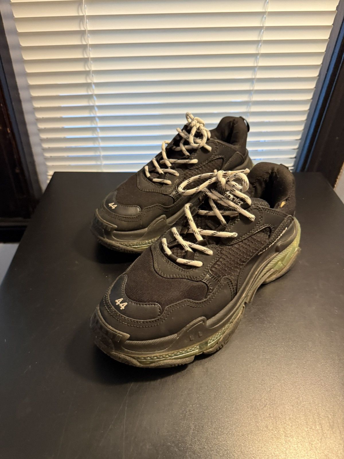 Balenciaga Balenciaga Triple S Black Green Sole Size 11 US / 44 EU Size US 11 / EU 44 - 13 Thumbnail
