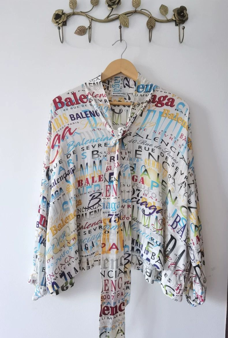 Balenciaga Balenciaga size 34 Silk Ribbon Loose Shirt Sunscreen Size S / US 4 / IT 40 - 8 Thumbnail