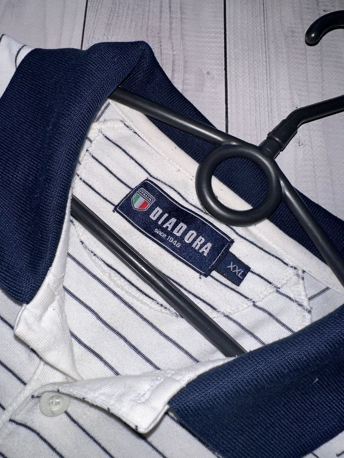 Diadora × Vintage Vintage Diadora Italy soccer polo Italia logo striped XXL Size US XXL / EU 58 / 5 - 5 Thumbnail