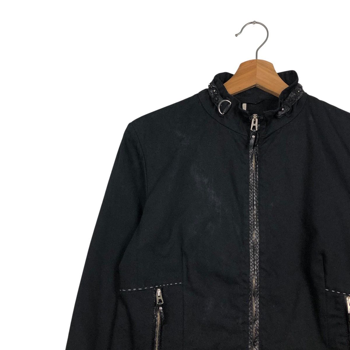 Vintage 📌Vintage Cropped Biker Jacket Visconf Made in Italy Size US M / EU 48-50 / 2 - 8 Thumbnail