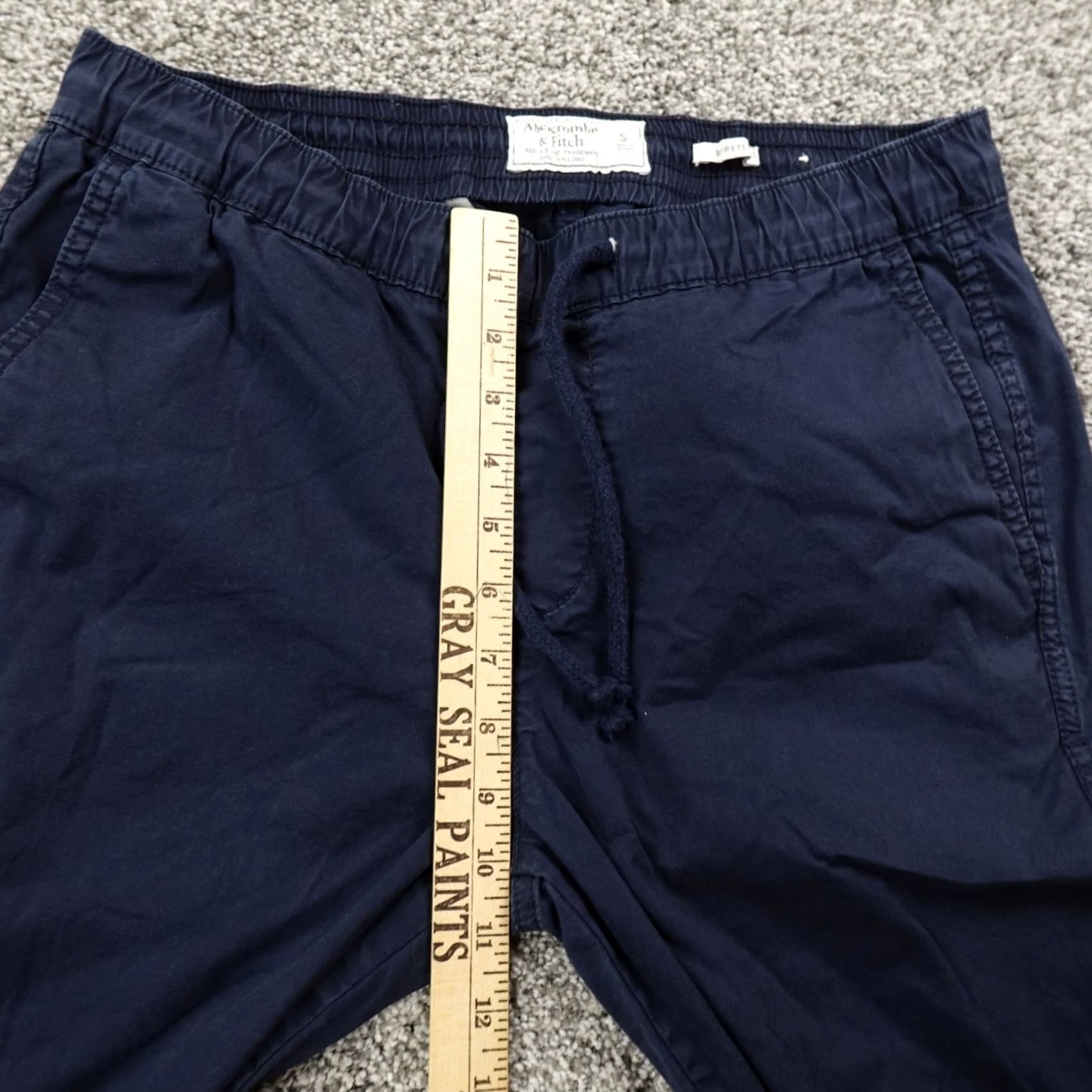 Abercrombie & Fitch Abercrombie & Fitch Pants Mens S Blue Drawstring Jogger Stretch Causal Preppy Y2K Size US 32 / EU 48 - 4 Thumbnail