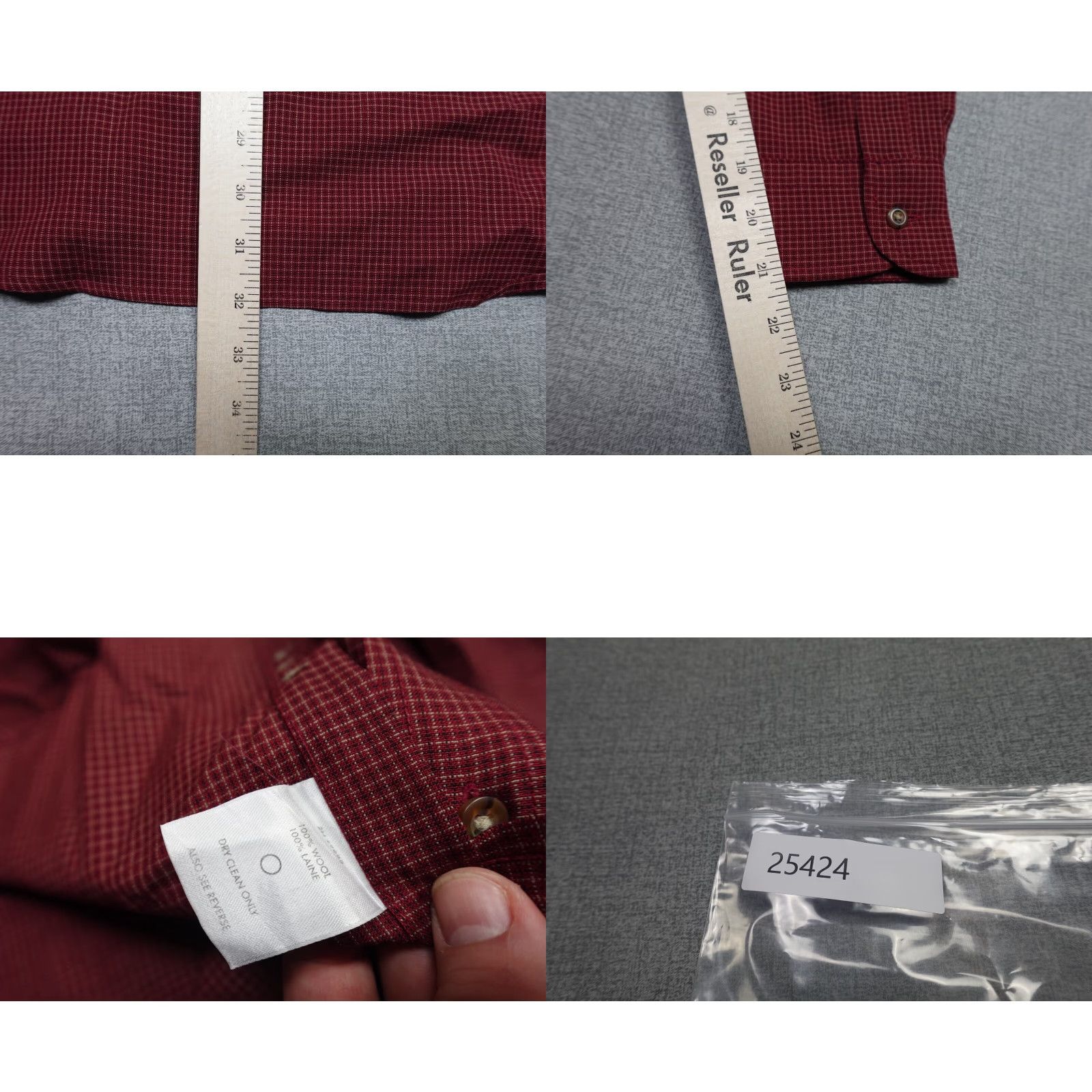 Pendleton VINTAGE Pendleton Wool Shirt Men L Red Check Worsted Wool Button-Up 90s USA Mens Size US L / EU 52-54 / 3 - 8 Thumbnail