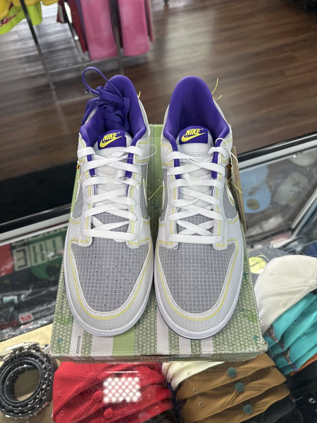 Nike Nike Dunk Low Union Passport Pack Court Purple Size US 12 / EU 45 - 4 Thumbnail