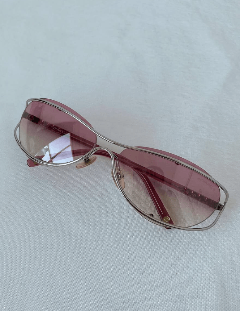 Chanel CHANEL Sunglasses 4020 Rimless Rhinestone 4017 Shields Size ONE SIZE - 3 Thumbnail