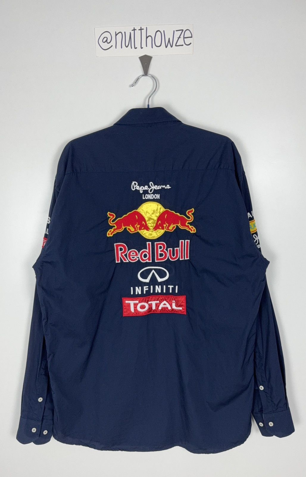 Red Bull Red Bull Button Up Patch Long Sleeve Multi Sponsor Shirt Size US XL / EU 56 / 4 - 2 Thumbnail