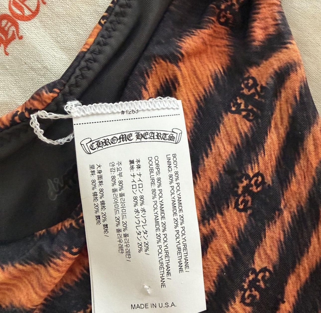 Chrome Hearts Chrome Hearts x Dipped in Blue tiger stripe bandeau set Size ONE SIZE - 6 Thumbnail
