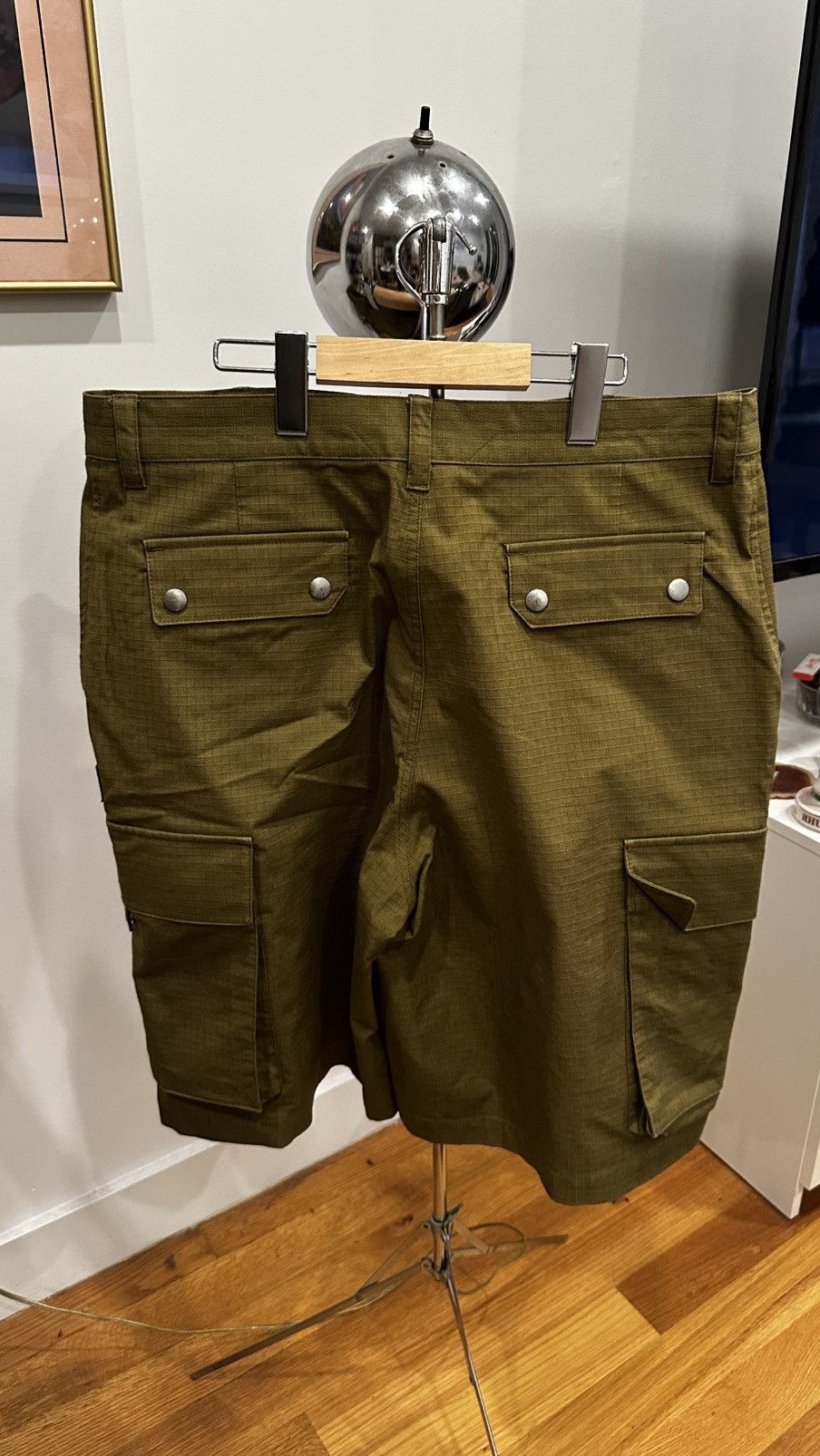 Kenzo Kenzo Olive Ripstop Cargo Shorts Size US 36 / EU 52 - 6 Thumbnail