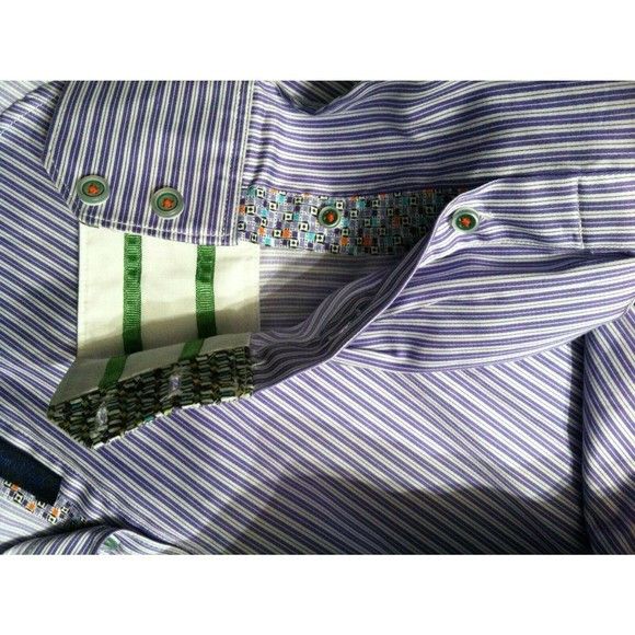 Robert Graham ROBERT GRAHAM MENS NEW LILAC 100%COTTON CASUAL SHIRT SIZE:S Size US S / EU 44-46 / 1 - 6 Thumbnail