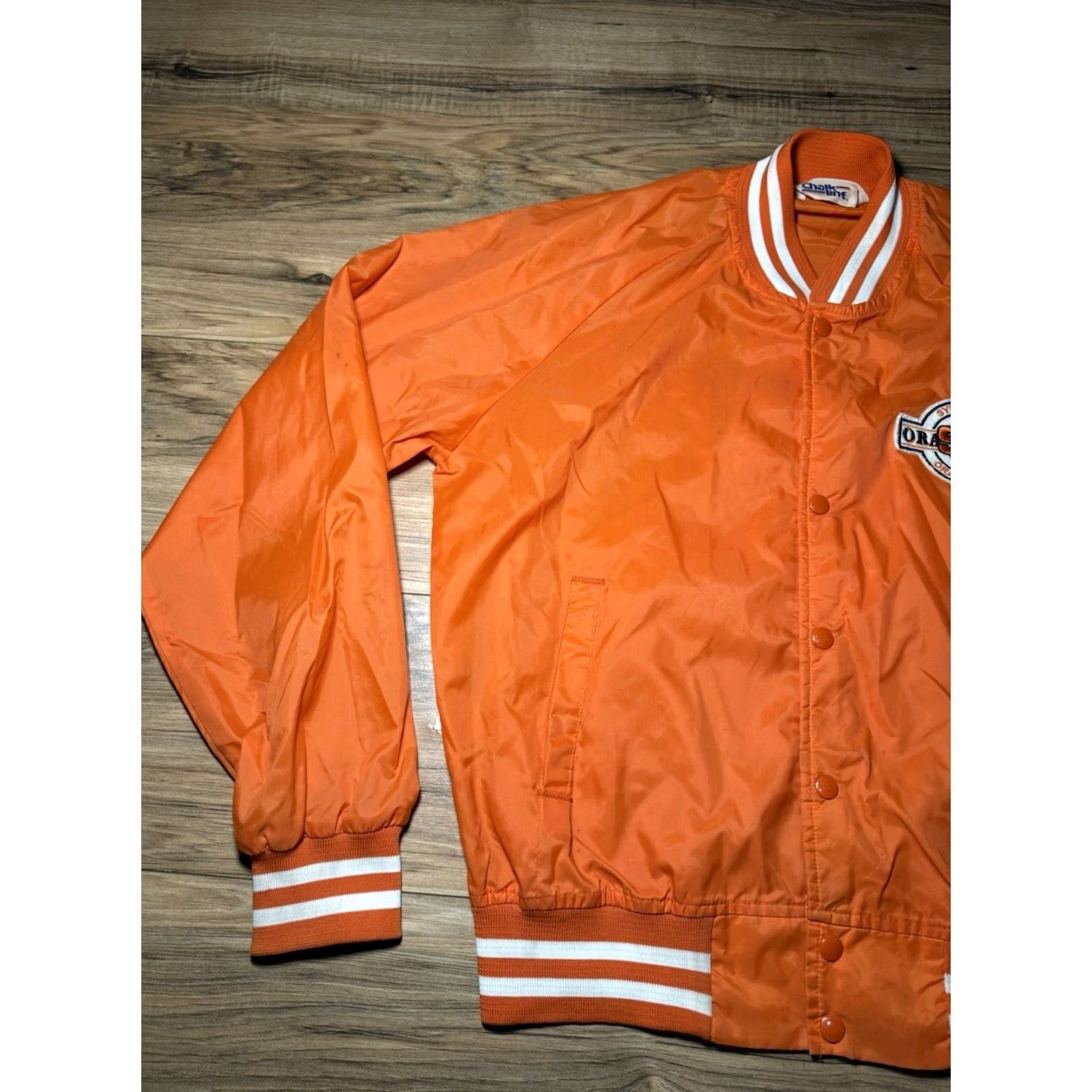 Chalk Line VINTAGE Chalk Line Syracuse Jacket SU Orangemen NCAA Starter 80s 90s Large Windbreaker Mens L Orange Size US L / EU 52-54 / 3 - 3 Thumbnail