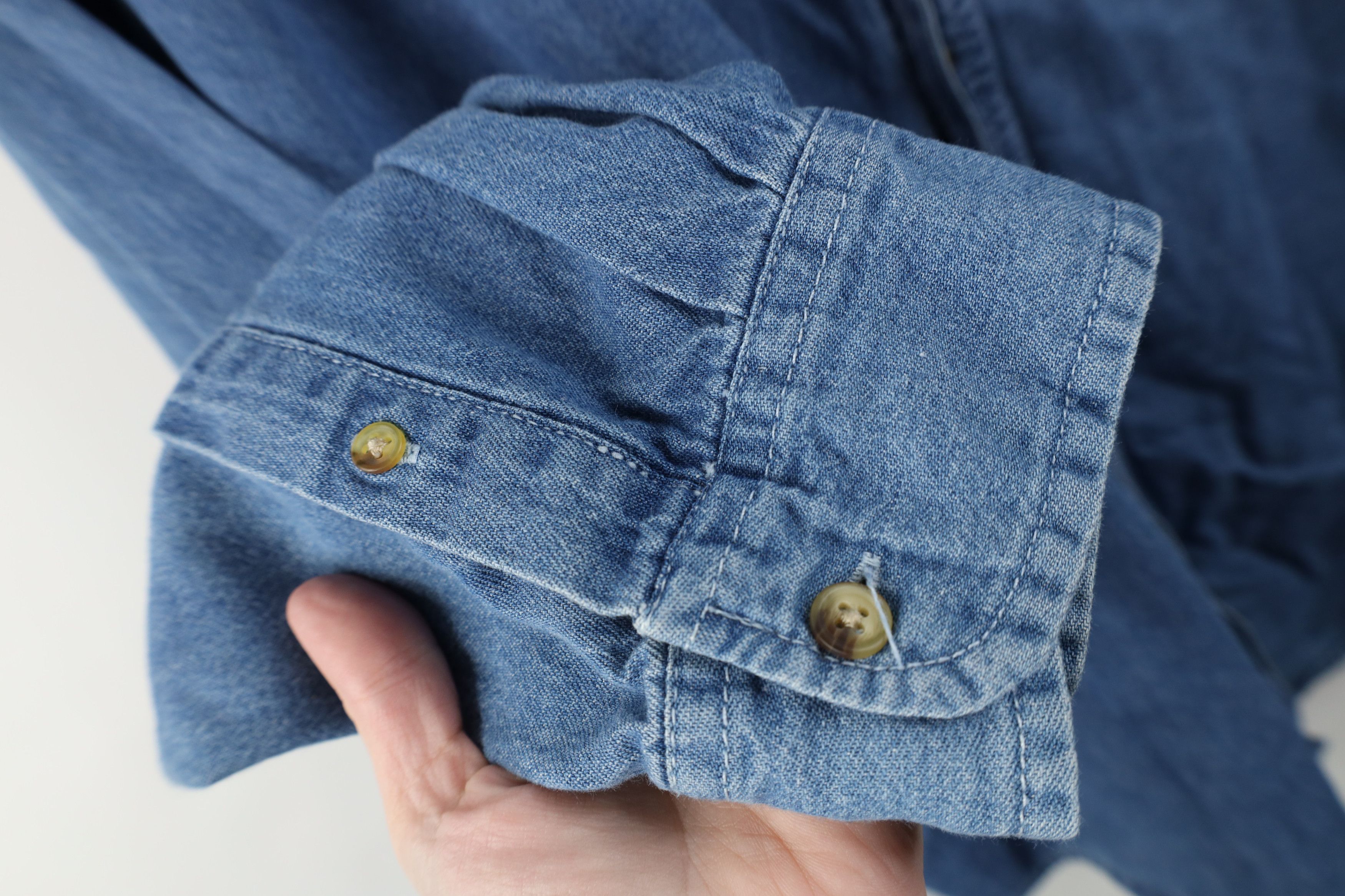 Vintage Vintage 90s Y2K Streetwear Denim Collared Button Down Shirt Size US XL / EU 56 / 4 - 7 Thumbnail