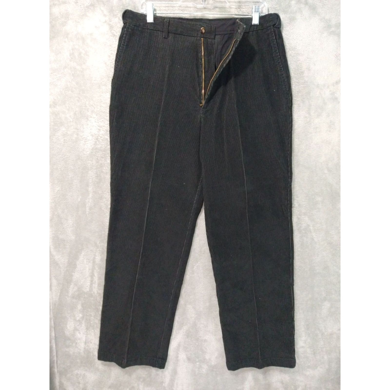 Haggar Haggar Pants Mens 34x30 Black Corduroy Chino Straight Leg Classic Fit Flat Front Pants Mens Regular 34 Black Haggar Classic Fit Corduroy Straight Leg Size US 34 / EU 50 - 2 Thumbnail