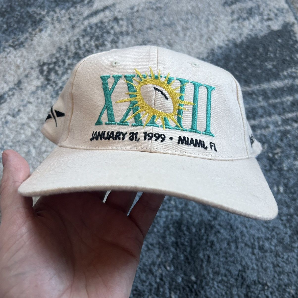 Reebok 1999 just for feet SUPER BOWL XXXiii MiAMi FLOCKED SNAPBACK Size ONE SIZE - 3 Thumbnail