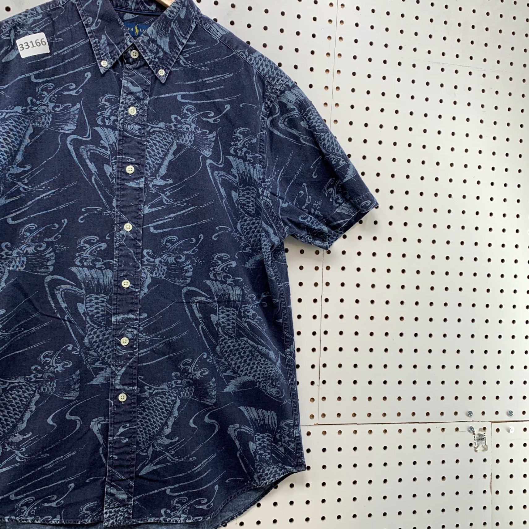 Ralph Lauren Ralph Lauren Shirt Mens L Button-Down Blue Slim Fit 21x29 Abstract Graphic Size US L / EU 52-54 / 3 - 4 Thumbnail