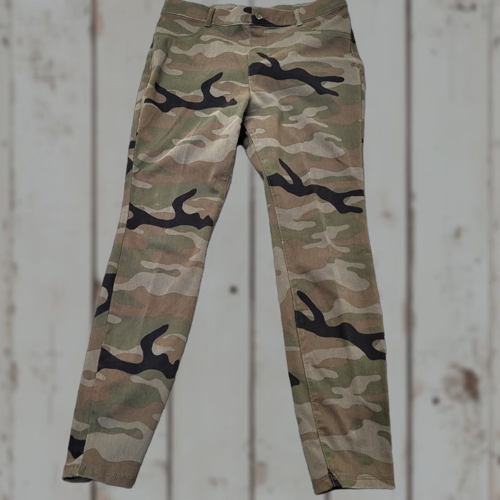 Vintage Time And Tru Jegging Womens Size L (12×14) Pants High-Rise Stretch Camo Pull-On Size 36" / US 14 / IT 50 - 1 Thumbnail