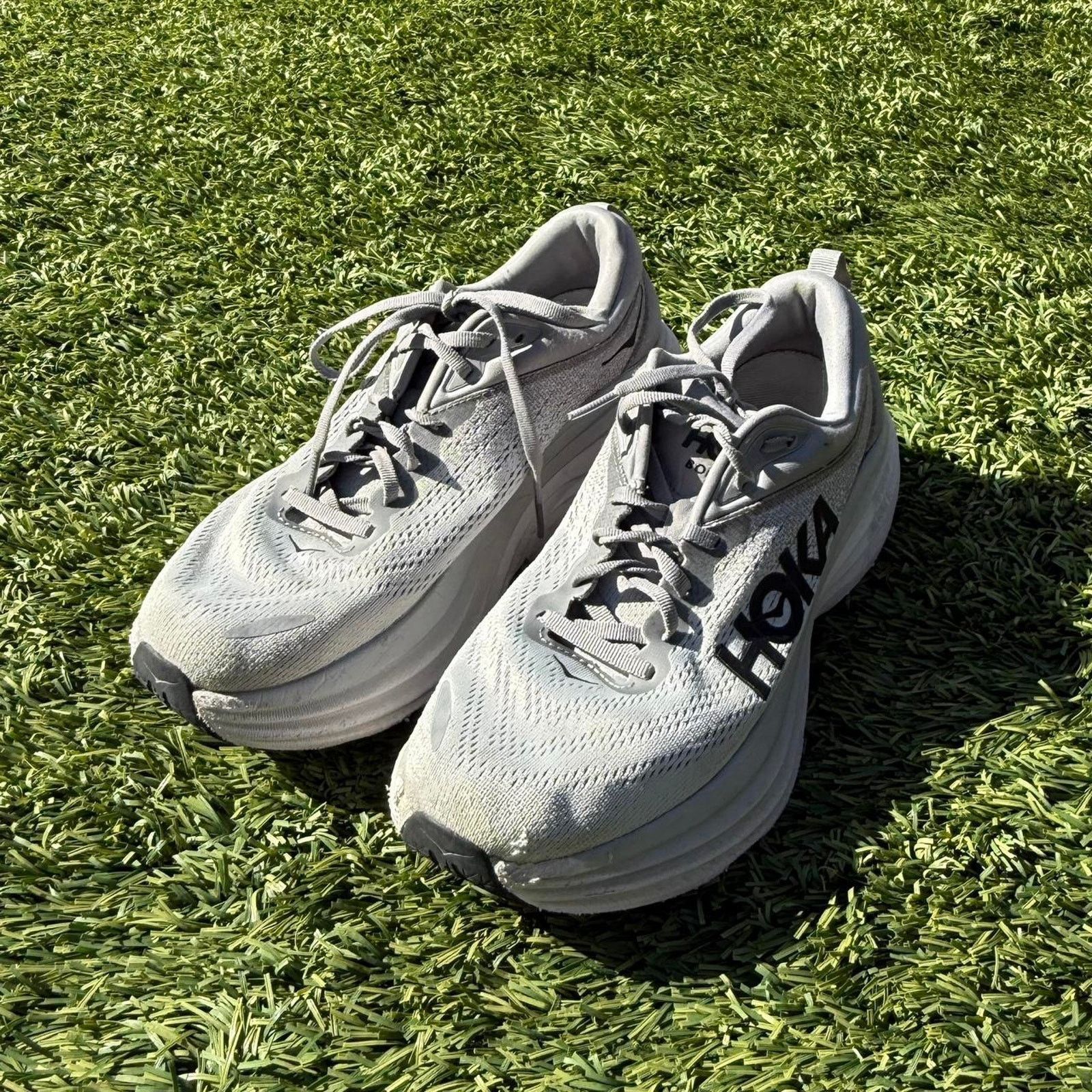 Hoka Hoka One One Clifton 9 Running Light Grey White Size US 9 Size US 9 / EU 42 - 1 Thumbnail